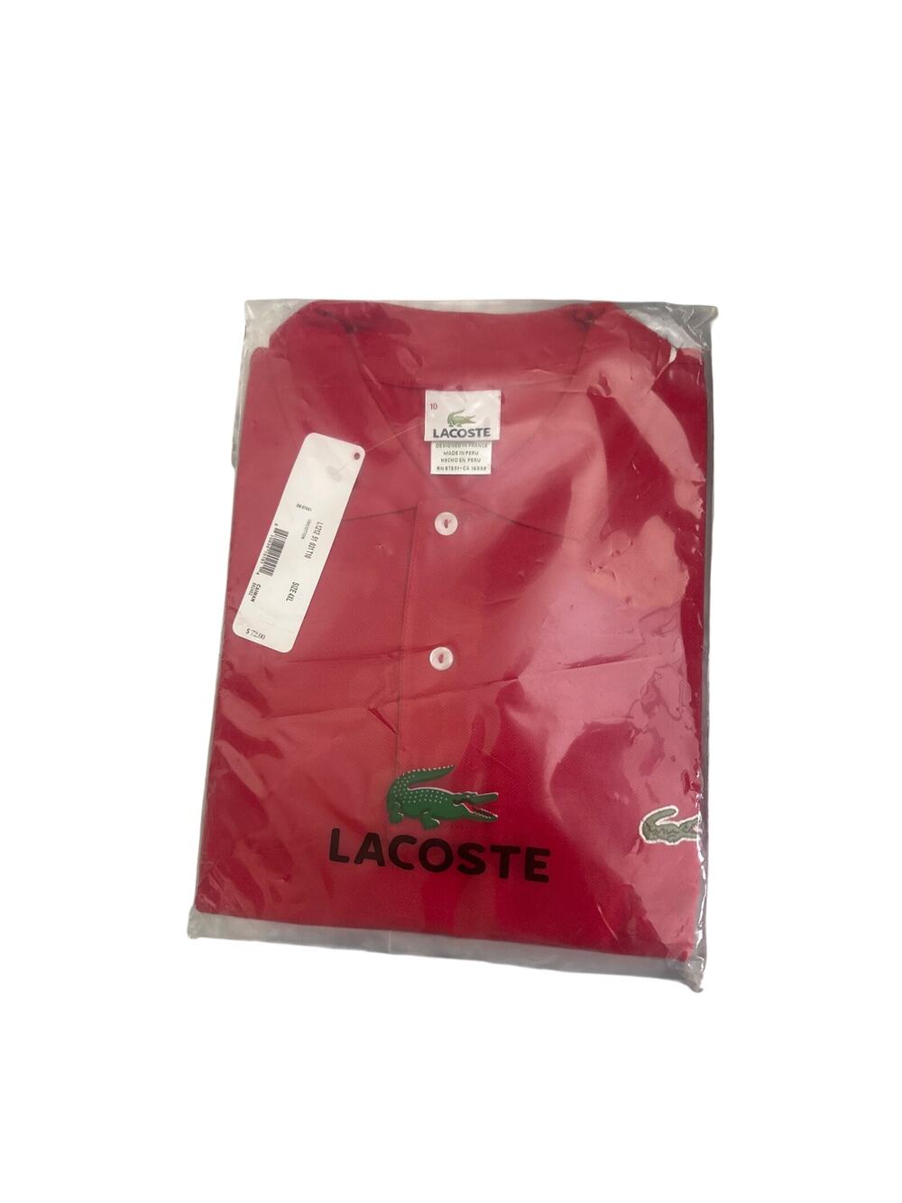 Lacoste Classic Fit Polo Shirt Red Men’s Size 4XL a